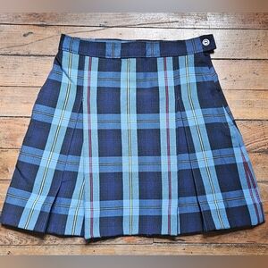8, SchoolBelles Plaid Box Pleated Skirt.